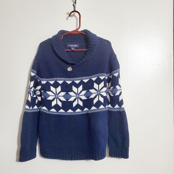 Cherokee Navy Boys Winter Sweater Size 5T - Picture 1 of 6